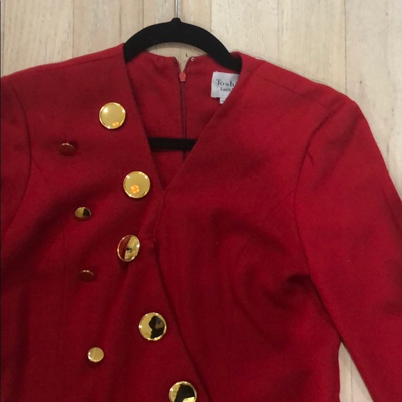 Vintage red dress. Approx size 10 - Picture 5 of 8